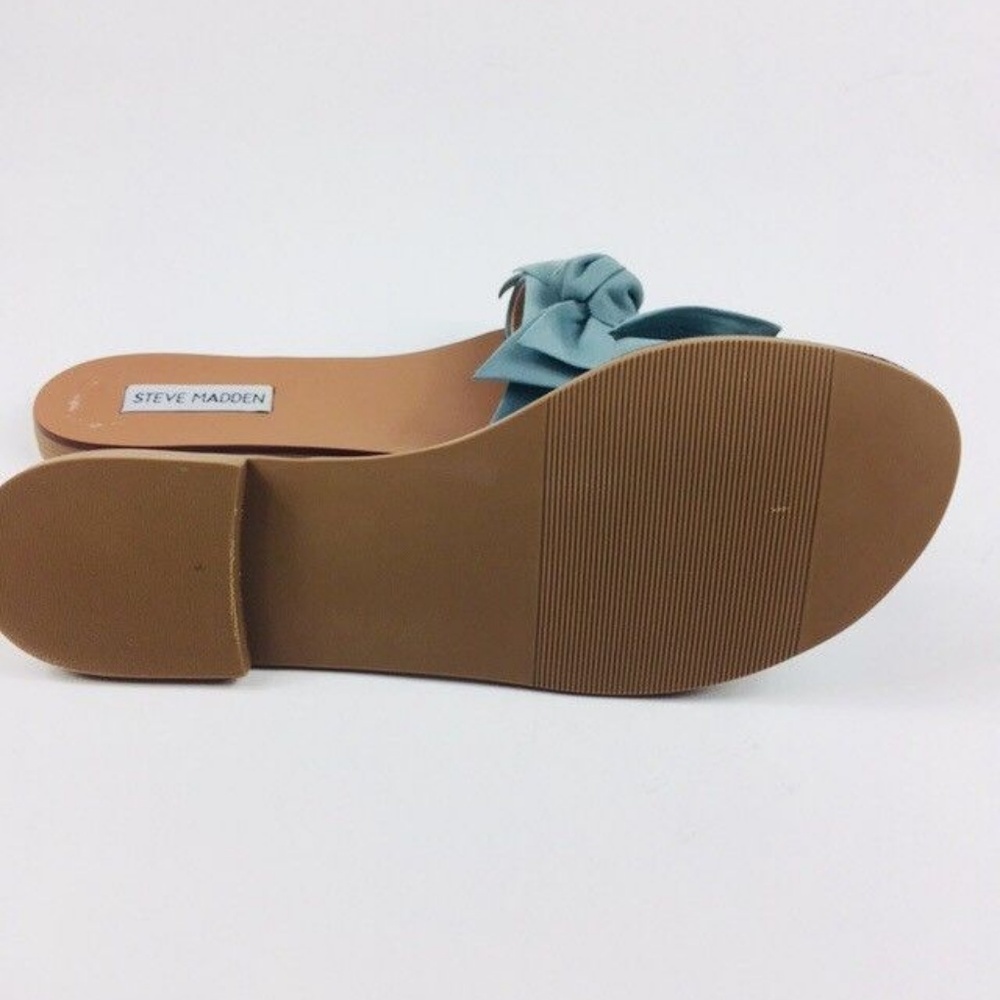 Steve Madden Womens 7 M Knotss Blue Suede Sandals - Picture 7 of 7